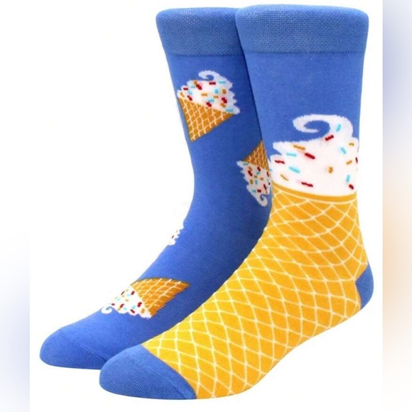 Accessories - •Screaming for Ice Cream• Colorful Mismatch Unisex  Novelty Crew Socks 3 for $21